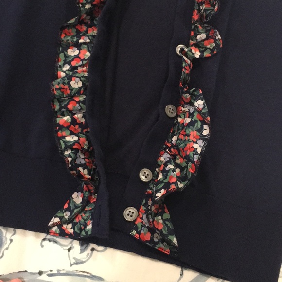 J Crew ruffle front cardigan - Picture 4 of 6